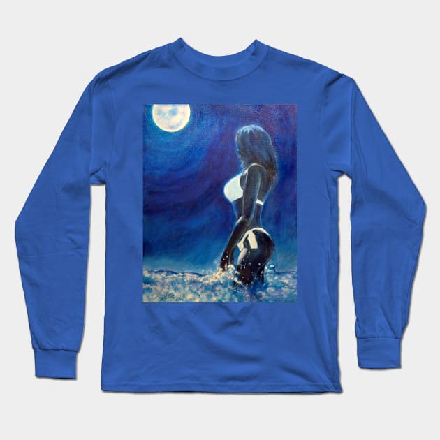 moonlight tide Long Sleeve T-Shirt by gforall